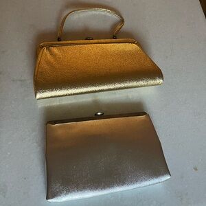Vintage Elegant Gold and Silver Clutch Set